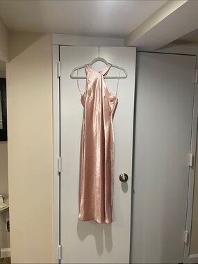 Banana Republic Rose Satin Halter Midi Dress